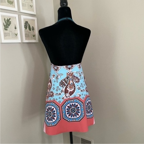 Clover Canyon Colorful Neoprene Halter Neck Mini Dress - Picture 2 of 5